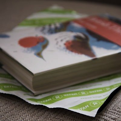 Books with Oxfam packaging
